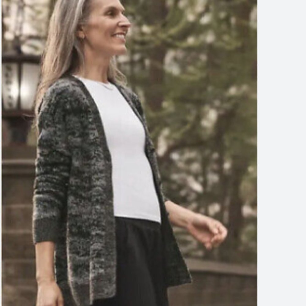 Atheta Westlake Textured Merino Wool Cardigan Fog Camo Cool - Picture 5 of 12